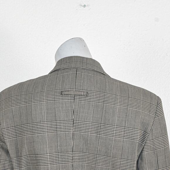 Jean Paul Gaultier Classique Paris Blazer jacket Grey glen plaid wool sz 10 - Picture 11 of 13